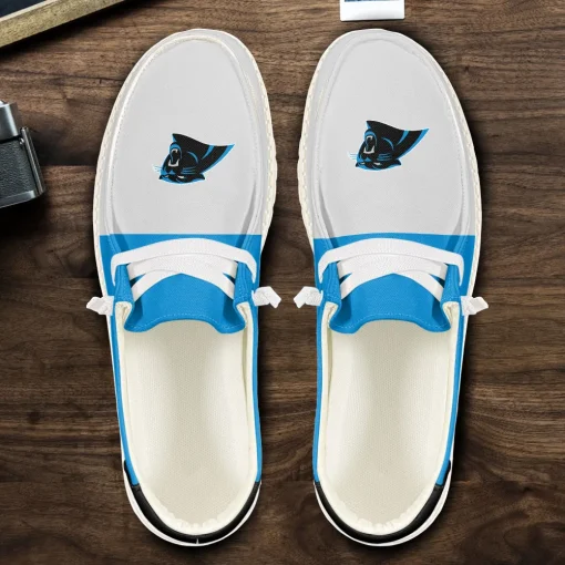 Carolina Panthers Hey Dude Custom Name Shoes V10 - Image 5