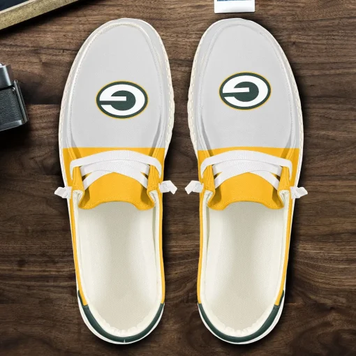 Green Bay Packers Hey Dude Custom Name Shoes V10 - Image 5