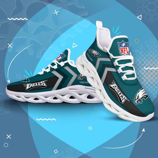 Philadelphia Eagles Custom Name Max Soul Shoes V08 - Image 4