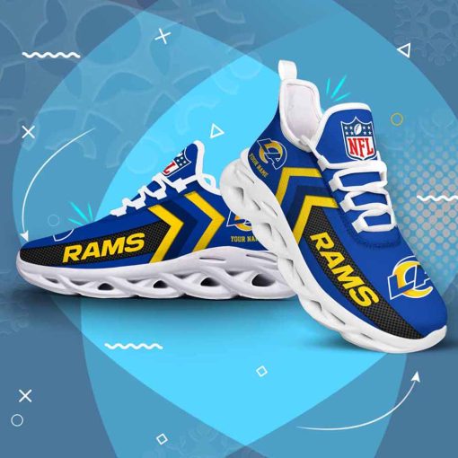 Los Angeles Rams Custom Name Max Soul Shoes V08 - Image 4