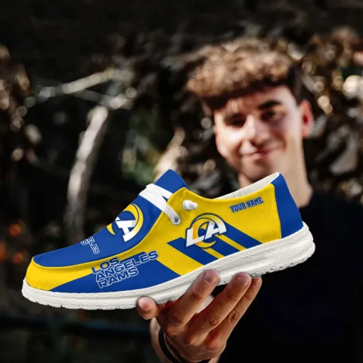 Los Angeles Rams Hey Dude Custom Name Shoes V10 - Image 6