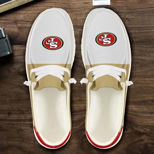 San Francisco 49ers Hey Dude Custom Name Shoes V10 - Image 4