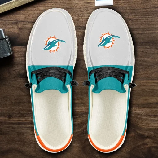 Miami Dolphins H-Dude Custom Name Shoes V10 - Image 5