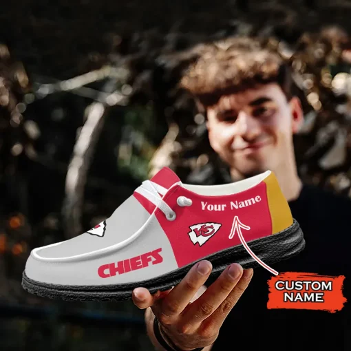 Kansas City Chiefs Hey Dude Custom Name Shoes V10 - Image 7