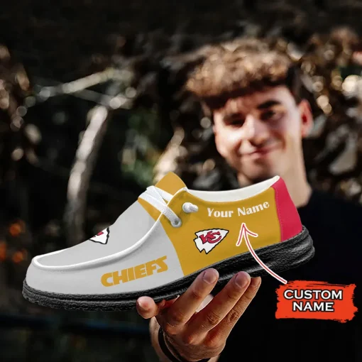 Kansas City Chiefs Hey Dude Custom Name Shoes V15 - Image 7