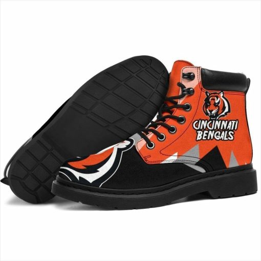 Cincinnati Bengals Vegan Leather Custom Boot Shoes V01 - Image 5
