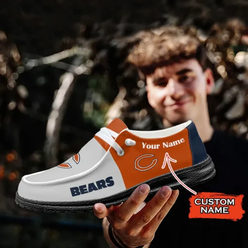 Chicago Bears Hey Dude Custom Name Shoes V10 - Image 6