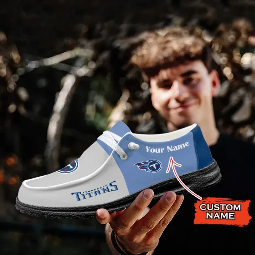 Tennessee Titans Hey Dude Custom Name Shoes V10 - Image 7