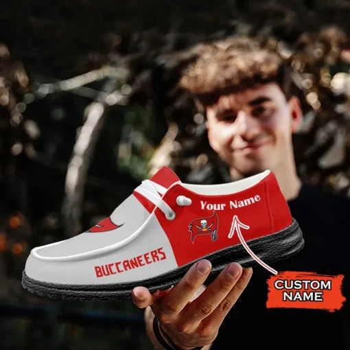 Tampa Bay Buccaneers Hey Dude Custom Name Shoes V10 - Image 7