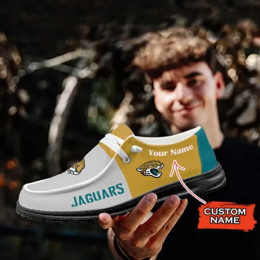 Jacksonville Jaguars Hey Dude Custom Name Shoes V10 - Image 6
