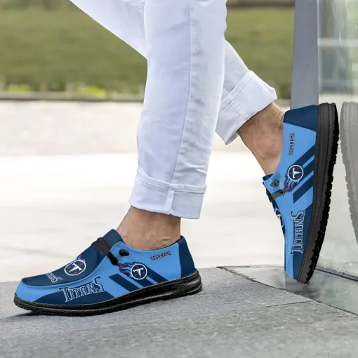 Tennessee Titans Hey Dude Custom Name Shoes V15 - Image 4