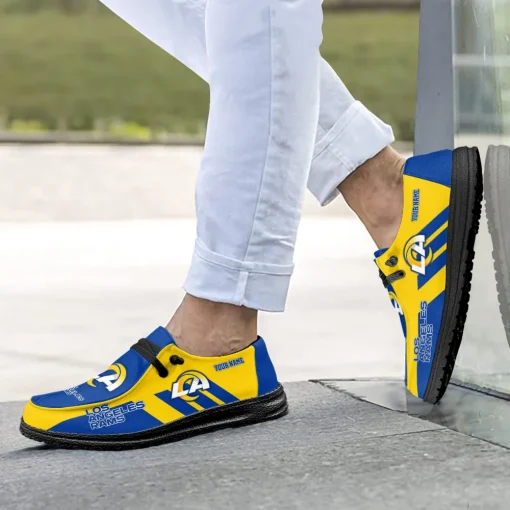 Los Angeles Rams Hey Dude Custom Name Shoes V10 - Image 5