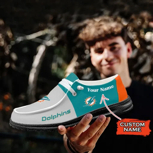 Miami Dolphins H-Dude Custom Name Shoes V10 - Image 7
