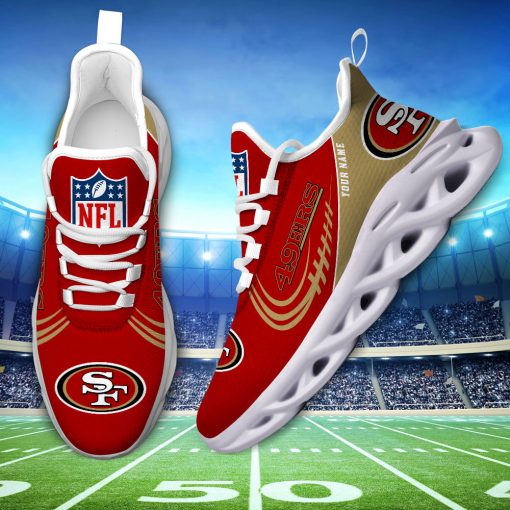 San Francisco 49ers Shoes Max Soul Custom Name V22 - Image 6
