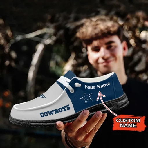 Dallas Cowboys Hey Dude Custom Name Shoes V10 - Image 7