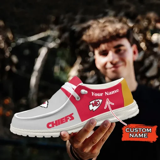 Kansas City Chiefs Hey Dude Custom Name Shoes V10 - Image 6