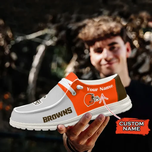 Cleveland Browns Hey Dude Custom Name Shoes V10 - Image 6