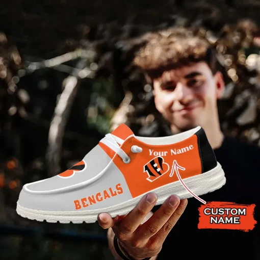 Cincinnati Bengals H-Dude Custom Name Shoes V10 - Image 7
