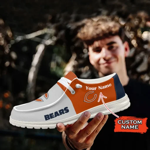 Chicago Bears Hey Dude Custom Name Shoes V10 - Image 7