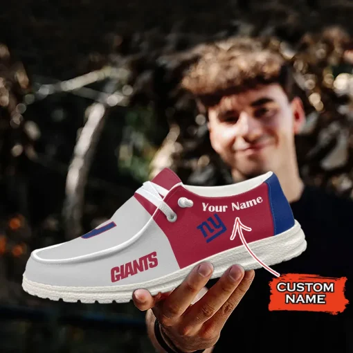 New York Giants Hey Dude Custom Name Shoes V10 - Image 6
