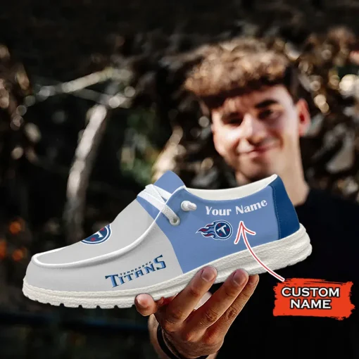 Tennessee Titans Hey Dude Custom Name Shoes V10 - Image 6