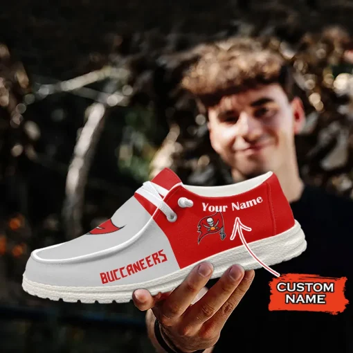 Tampa Bay Buccaneers Hey Dude Custom Name Shoes V10 - Image 6
