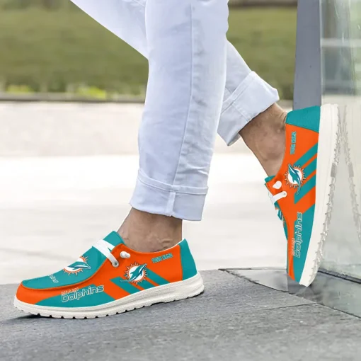 Miami Dolphins Hey Dude Custom Name Shoes V15 - Image 5