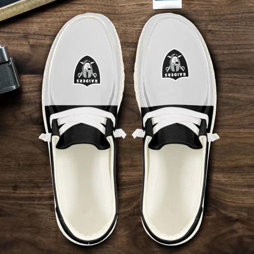 Las Vegas Raiders Hey Dude Custom Name Shoes V10 - Image 4