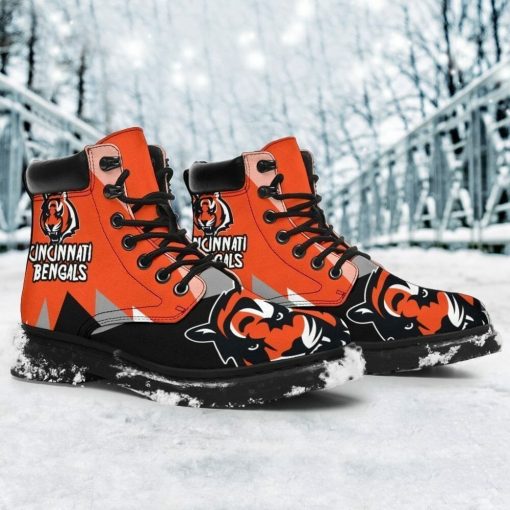 Cincinnati Bengals Vegan Leather Custom Boot Shoes V01 - Image 7