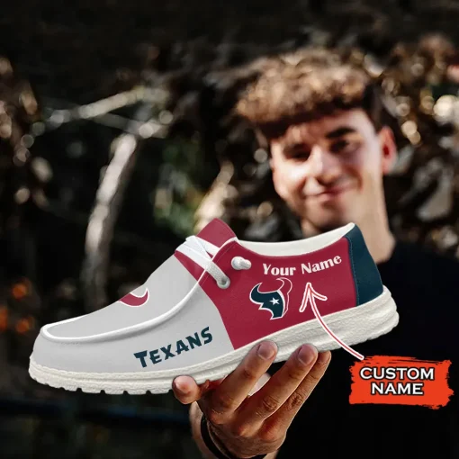 Houston Texans Hey Dude Custom Name Shoes V10 - Image 6