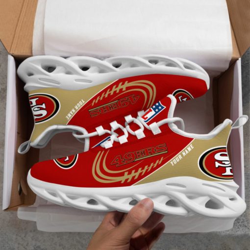 San Francisco 49ers Shoes Max Soul Custom Name V22 - Image 4