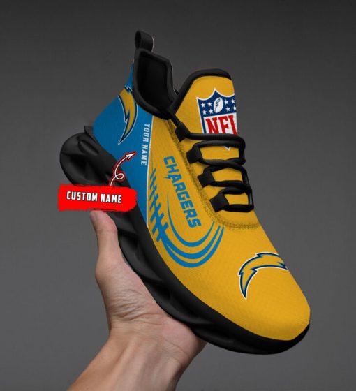 Los Angeles Chargers Shoes Custom Max Soul Shoes V06 - Image 3