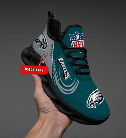 Philadelphia Eagles Fashion Custom Name Shoes V06 - Image 3