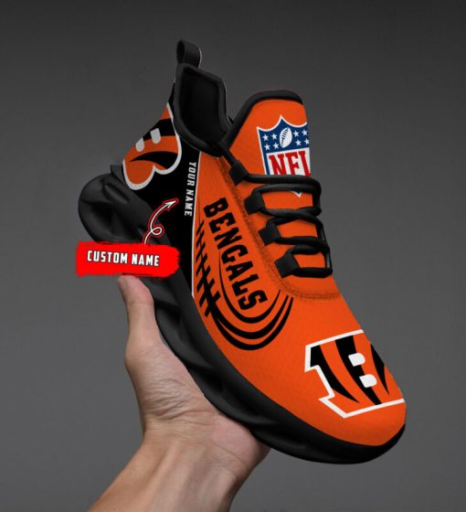 Cincinnati Bengals Max Soul Custom Name Shoes V06 - Image 3