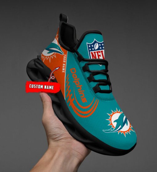 Miami Dolphins Shoes Custom Max Soul Shoes V06 - Image 3