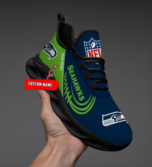 Seattle Seahawks Shoes Custom Max Soul Shoes V06 - Image 3
