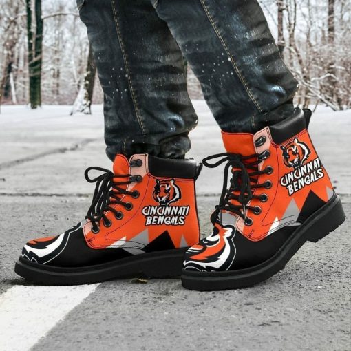 Cincinnati Bengals Vegan Leather Custom Boot Shoes V01 - Image 8