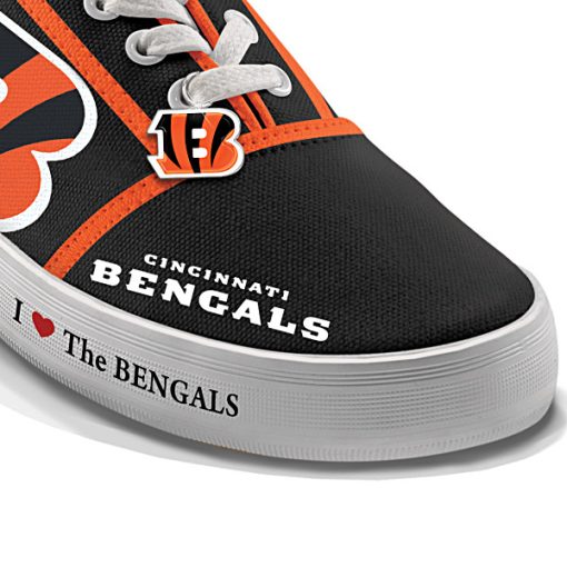 Cincinnati Bengals Low Top Canvas Sneakers V21 - Image 6