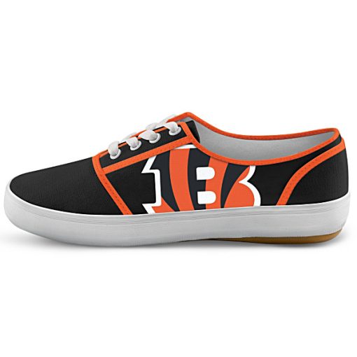 Cincinnati Bengals Low Top Canvas Sneakers V21 - Image 5