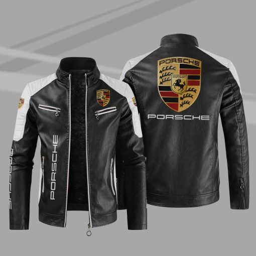 Porsche Jacket Porsche Sport Leather Jacket V21 - Image 3