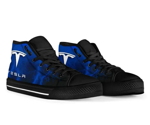 Tesla Shoes TSL Thunder Blue High-Top Shoes V04 - Image 3