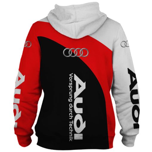 Audi Unisex Hoodies Audi T-shirts Custom Name V08 - Image 3