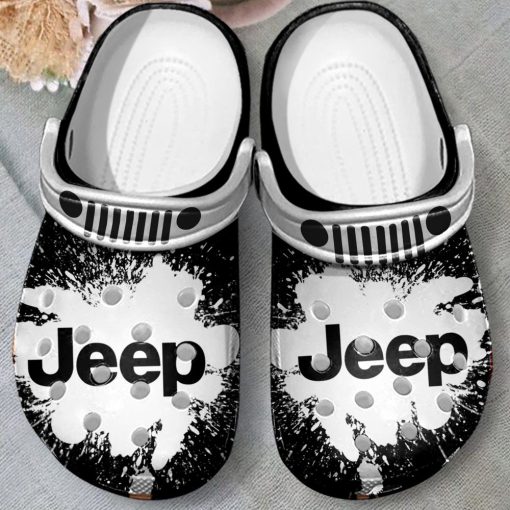 Jeep Crocs Crocband Clog Black And White - Image 3