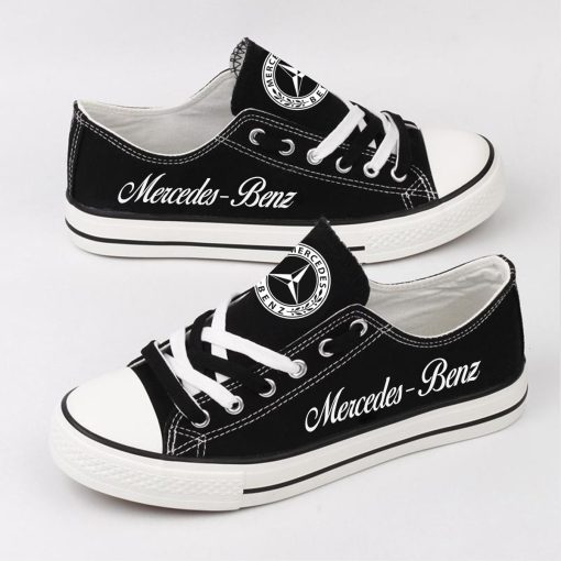 Mercedes Black Low Top Canvas Shoes - Image 5