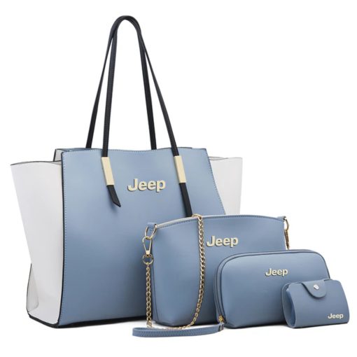 Jeep Elite Leather Women's 4PCs Handbag Set - Image 3
