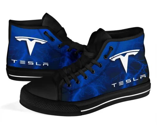 Tesla Shoes TSL Thunder Blue High-Top Shoes V04 - Image 4