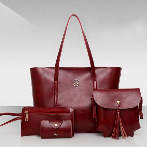 Mercedes Luxury 4Pcs Women Tote Bag Set - Image 4