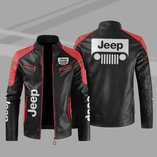 Jeep Jacket Jeep Sport Leather Jacket V33 - Image 4