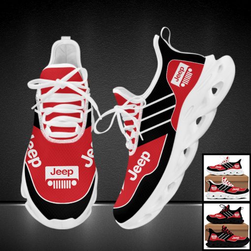 Jeep Red and Black Clunky Max Shoes for Men & Women - Image 4