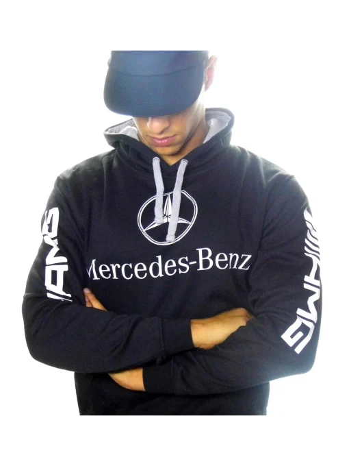 Mercedes Unisex Hoodies Sweartshirts Black V28 2023 - Image 3